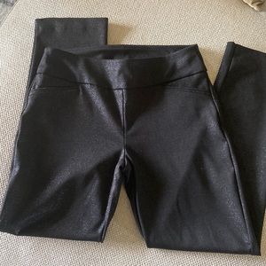 Attyre New York black pull on pants with hint of  silver sparkle
